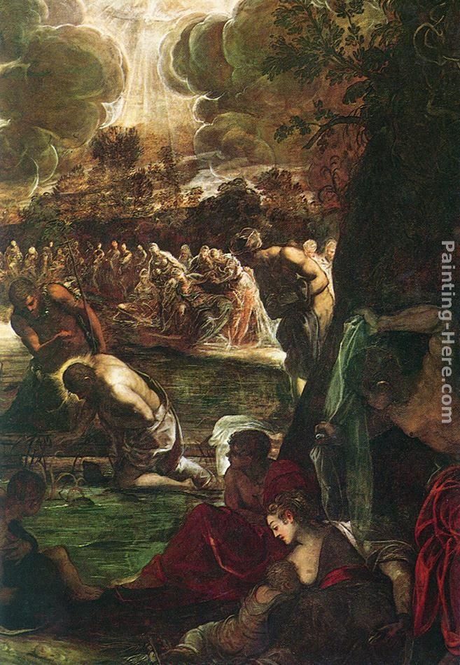 Jacopo Robusti Tintoretto Baptism of Christ [detail 1]